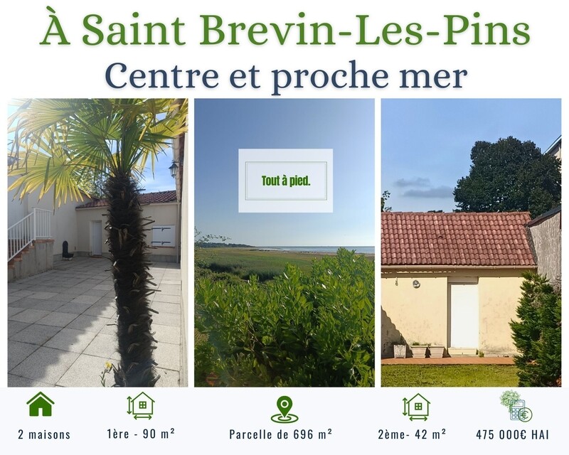 Saint-Brévin-les-Pins – Entre centre-ville et rivage à pied - 2 Maisons de ville St Brévin Les Pins